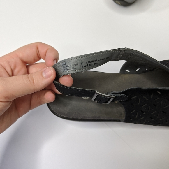 JBU by Jambu Black Monica Wedge Sling Back Sandals - Picture 5 of 7